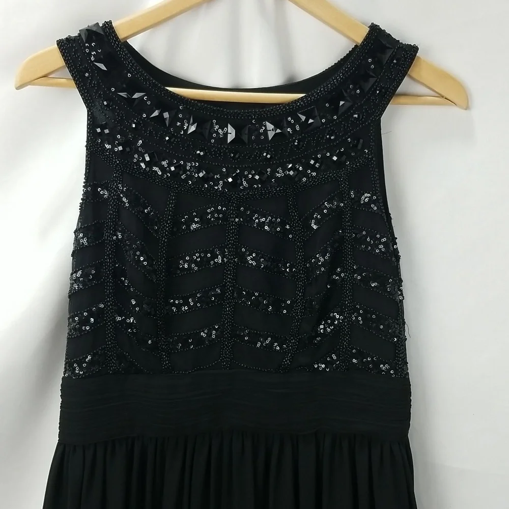 White House Black Market Beaded Cut in Gown NWT - Picture 4 of 14